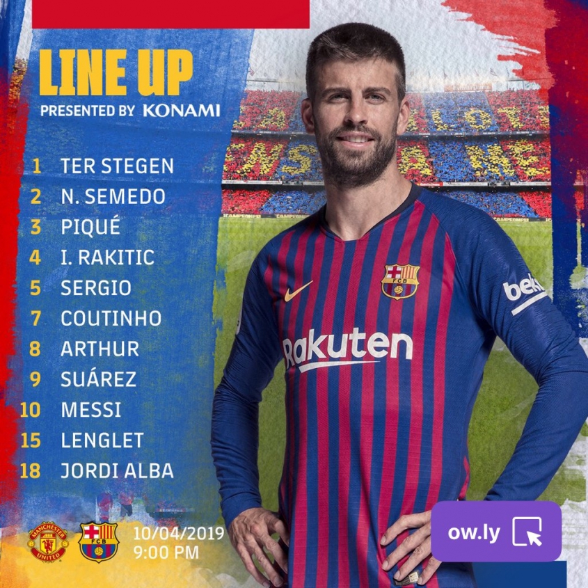 Znamy już XI na mecz Man United - Barcelona!